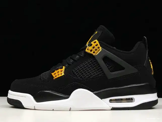 Kickmax 308497-032 Gold-White Royalty Black Metallic 4 Jordan Air 0428